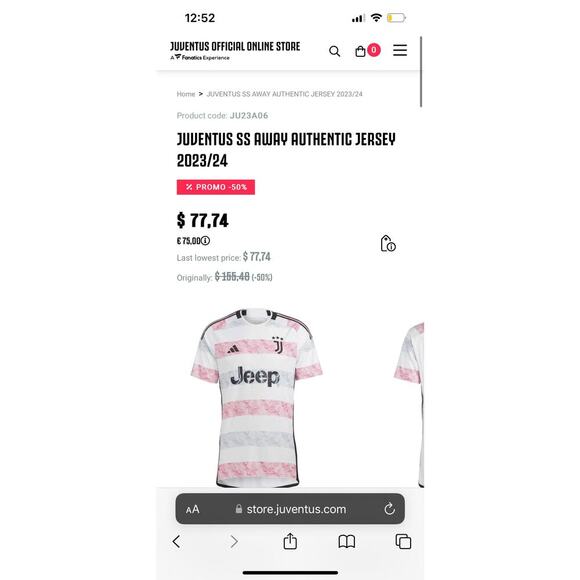 Adidas Juventus 23/24 Away Lightning Jeep Logo Jersey - Picture 6 of 6